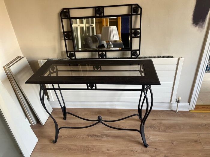 Console Table and Mirror