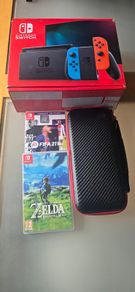 Nintendo Switch Bundle + 3 Games + 128GB SD Card + Case