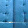 Large 3-Seater Blue Velvet Sofa Bed Image 6