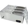 220v food heater Bain Marie 6- pan plate container food heater electric desktop steam table stainless steel large capacity buffet Image 10