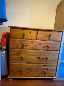 pine wood chest of drawers