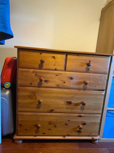 pine wood chest of drawers