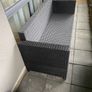 3 Seater Rattan Bench Image 3