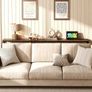 200 cm Narrow Console Table with Power Outlet, 18 cm Skinny Sofa Table, Long Behind Couch Table with Charging Station, for Entryway, Hallway, Living Room, Rustic Brown and Black Image 3
