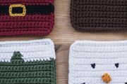 Hand Knitted Christmas Coasters