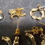 Mixed Lot of 8 Pairs Gold Tone Earrings Image 3