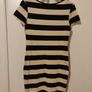 H&M Beige and Black Striped Dress Image 2