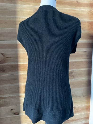 Cashmere sleeveless knitted top vest jumper black size 10 women BNWT