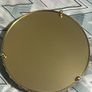 Like new Gold Mirrored Crystal Vanity Tray for Dressers- Round Decorative Serving Tray for Perfume, Jewelry and Makeup Image 8