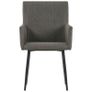 Dining Chairs with Armrests 2 pcs Taupe Fabric Image 6