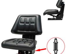 Tractor Seat with Suspension Black