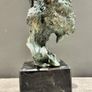 Monarch Of The Plains - Patinated Bronze, Marble, Signed Image 5