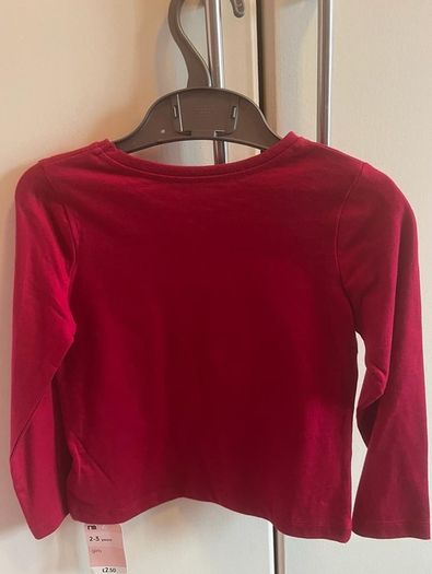 Mothercare BNWT age 2-3 Girl's berry CUTE top