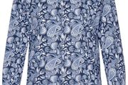 Seidensticker Men's Business Shirt, Paisley Pattern, Slim Fit, Size 44 / XL