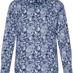 Seidensticker Men's Business Shirt, Paisley Pattern, Slim Fit, Size 45 / XXL