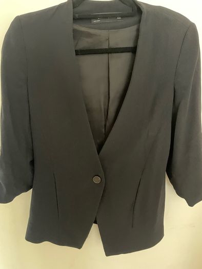 zara black blazer xs