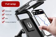 Waterproof Motorcycle Bike Mobile Phone Holder Support Universal Bicycle GPS 360 Swivel Adjustable Motorcycle MotorBike Motor Bike Electric Scooter Cellphone Holder