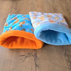2 Guinea Pig cozy sacks - Tiger and Bears