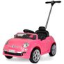 fiat 500  pink car toddler toy push car stroller Image 3