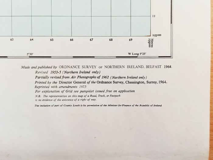 Vintage Ordnance Survey maps of Northern Ireland set of 9 maps