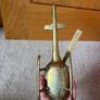 Large Vintage Brass Helicopter Image 4