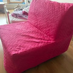 Pink IKEA chair bed