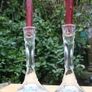 Set of Two Killarney Crystal Candlestick Holders 8,4" Tall Made In Ireland Dinner Candleholder Image 7