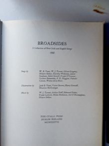 Broadsides - a collection of new Irish and English songs 1937