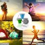 Silicone Foldable Cup, 2 Pack BPA Free Collapsible Travel Mugs, Folding Silicone Cups with Plastic Sealing Lid, Reusable Portable Cup Set for Picnic, Camping, Outdoor Hiking Travel Image 3