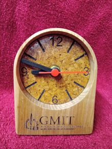 Wooden Desk Top Clock  ( GMIT )