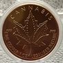 1avdp oz Fine 999 Copper Bullion Cannibas Round.(L) Image 2