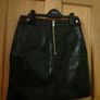 black leather river island skirt Image 3