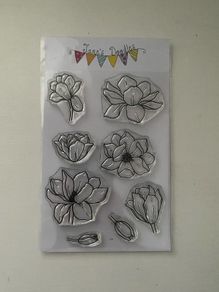 Jane's Doodles "Magnolia" photopolymer stamp set