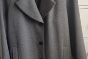 Independent Era JAEGER Grey Wool Coat Size UK 16 / EUR 44 (Pristine)