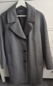 Independent Era JAEGER Grey Wool Coat Size UK 16 / EUR 44 (Pristine)