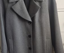 Independent Era JAEGER Grey Wool Coat Size UK 16 / EUR 44 (Pristine)