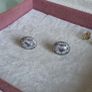 Pandora Silver and white crystal earrings very good condition Image 7