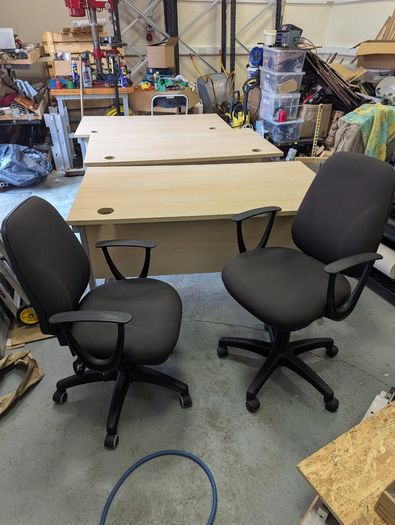 office desk and chairs