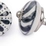 Grey and White Ceramic Door Knobs, Set of 20 Flower Design Premium Quality Assorted Designs Handmade Vintage, Shabby Chic, Interior Furniture, Cabinet Cupboard Wardrobe Drawers Pulls Image 2