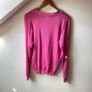 Castle of Ireland Pink Fine Knit Polo Sweater Jumper Size UK14 Image 6