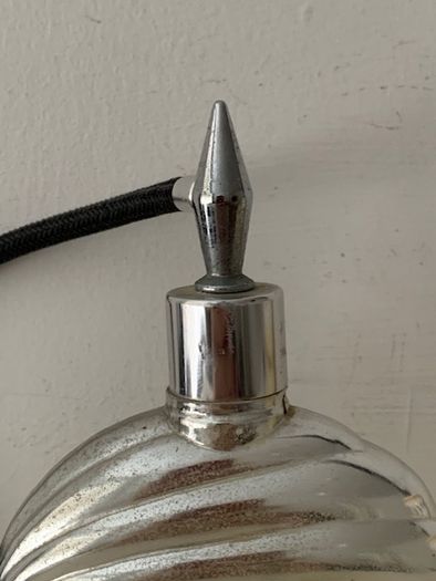 Vintage 1980s IRice Art Deco Style Perfume Bottle with Atomizer