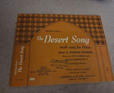 Selections from The Desert Song Made Easy for Piano by Honora Klarmann w/ chords