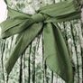 Vintage 1950s 1960s green floral cotton tea dress handmade feminine summer S 8 10 Image 6