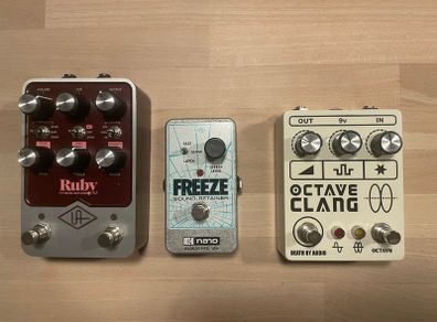 Universal Audio Ruby, EHX Freeze and Death by Audio Octave Clang