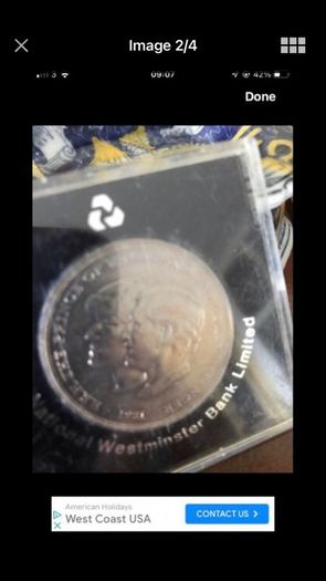 1981 Prince of Wales/ Lady Diana Spencer Coin