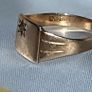 Vintage Solid Gold Signet Ring Starburst Design (2.75g) Image 4