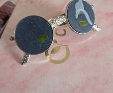 Stylish sunglasses design hair clip in silver tone with black lenses. Fun and eye-catching accessory, perfect for everyday wear. Never used
