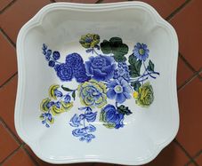 Vintage "Spode" blue flowers serving bowl