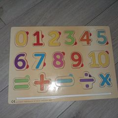 Carousel Wooden Number Insert Puzzle - 16 Pieces - Age - 12 Months +