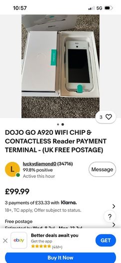 Dojo card payment reader